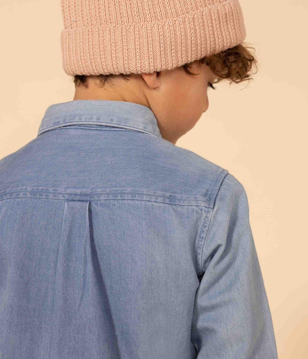 CAMICIA BAMBINO IN DENIM LEGGERO A080O 01 PETIT BATEAU 