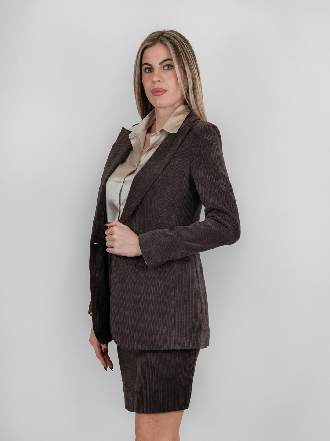 BLAZER VELLUTO TESTA MORO A COSTE