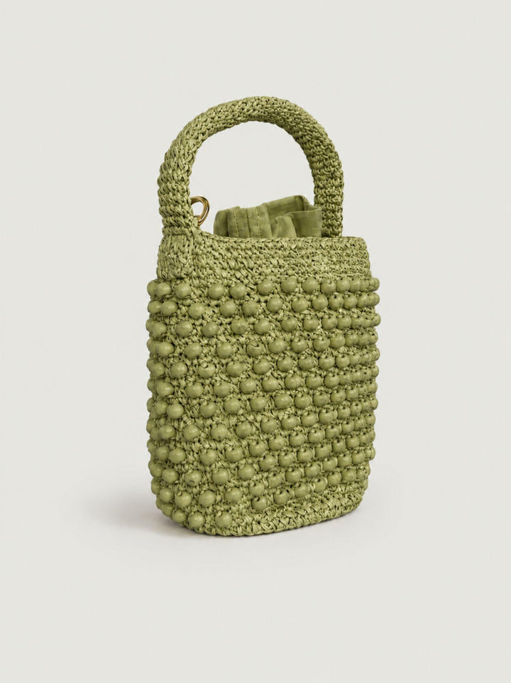 Borsa a mano in rafia salvia RAFI343 61 ANDREA MORANDO 