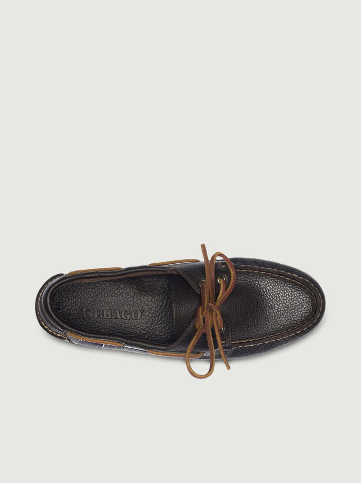 Mocassino Docksides Portland in pelle martellata marrone scuro 73118WW 901 SEBAGO 