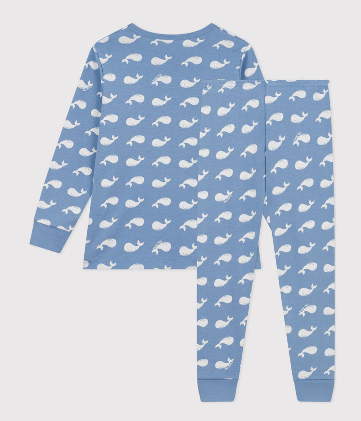 PIGIAMA IN COTONE FANTASIA BALENA BAMBINO A0ADS 01 PETIT BATEAU 