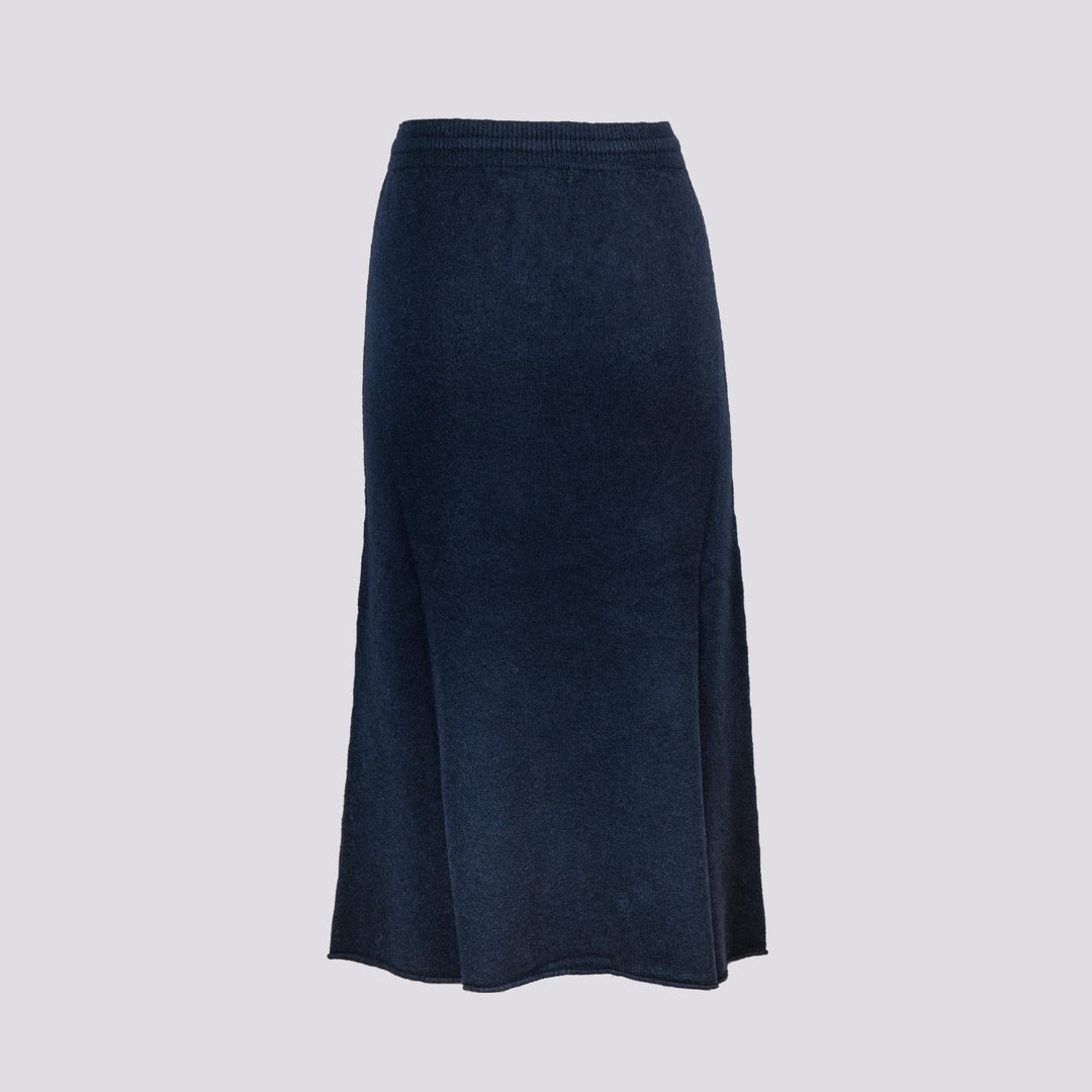 GONNA MIDI IN MAGLIA CON ELASTICO E COULISSE BLU 0270/116 0115 BIMOR 