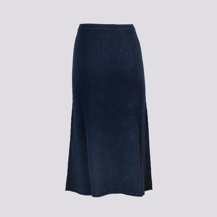 GONNA MIDI IN MAGLIA CON ELASTICO E COULISSE BLU 0270/116 0115 BIMOR 