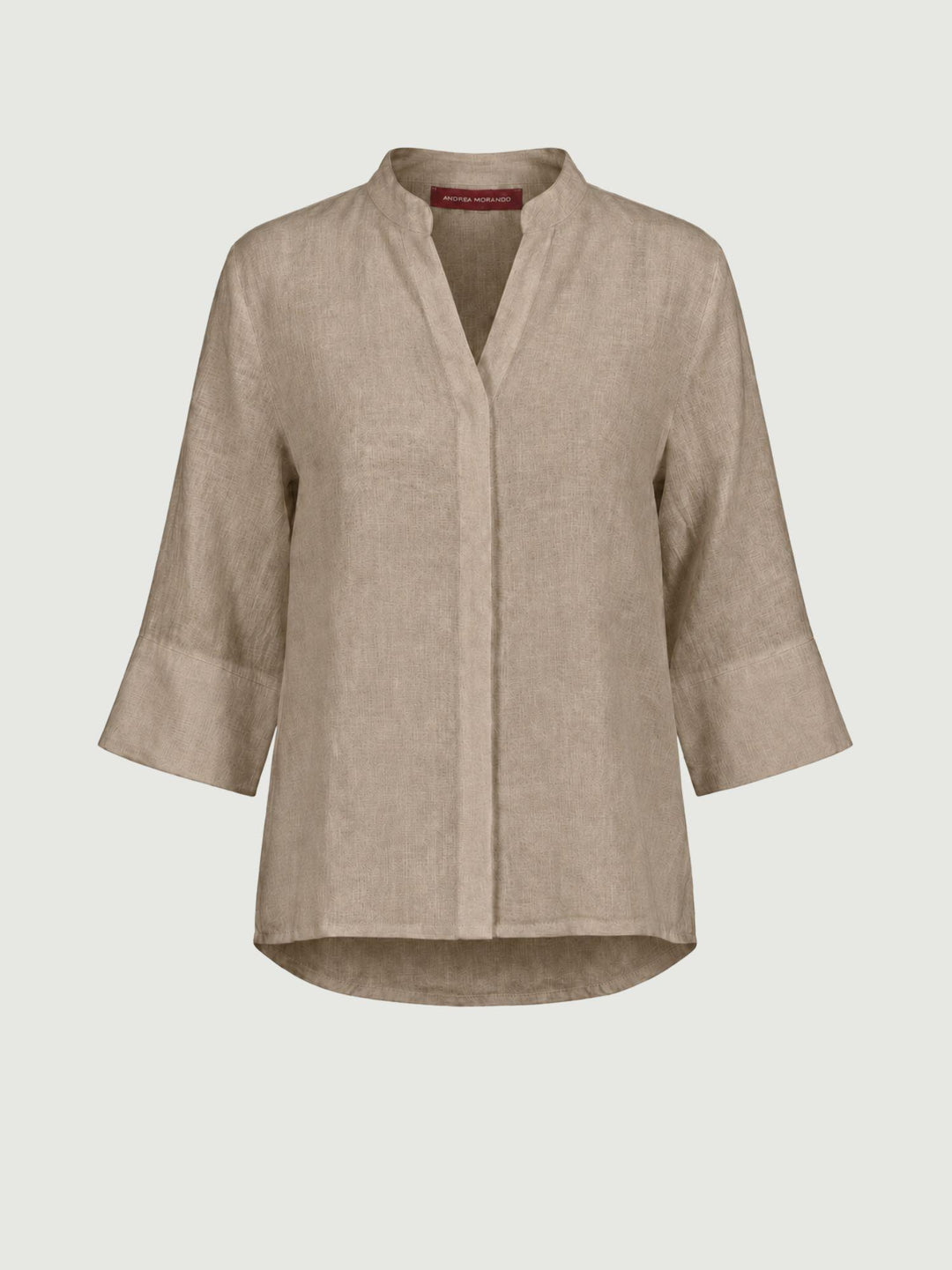 Camicia coreana in lino coloniale 6CM0302 558 ANDREA MORANDO 