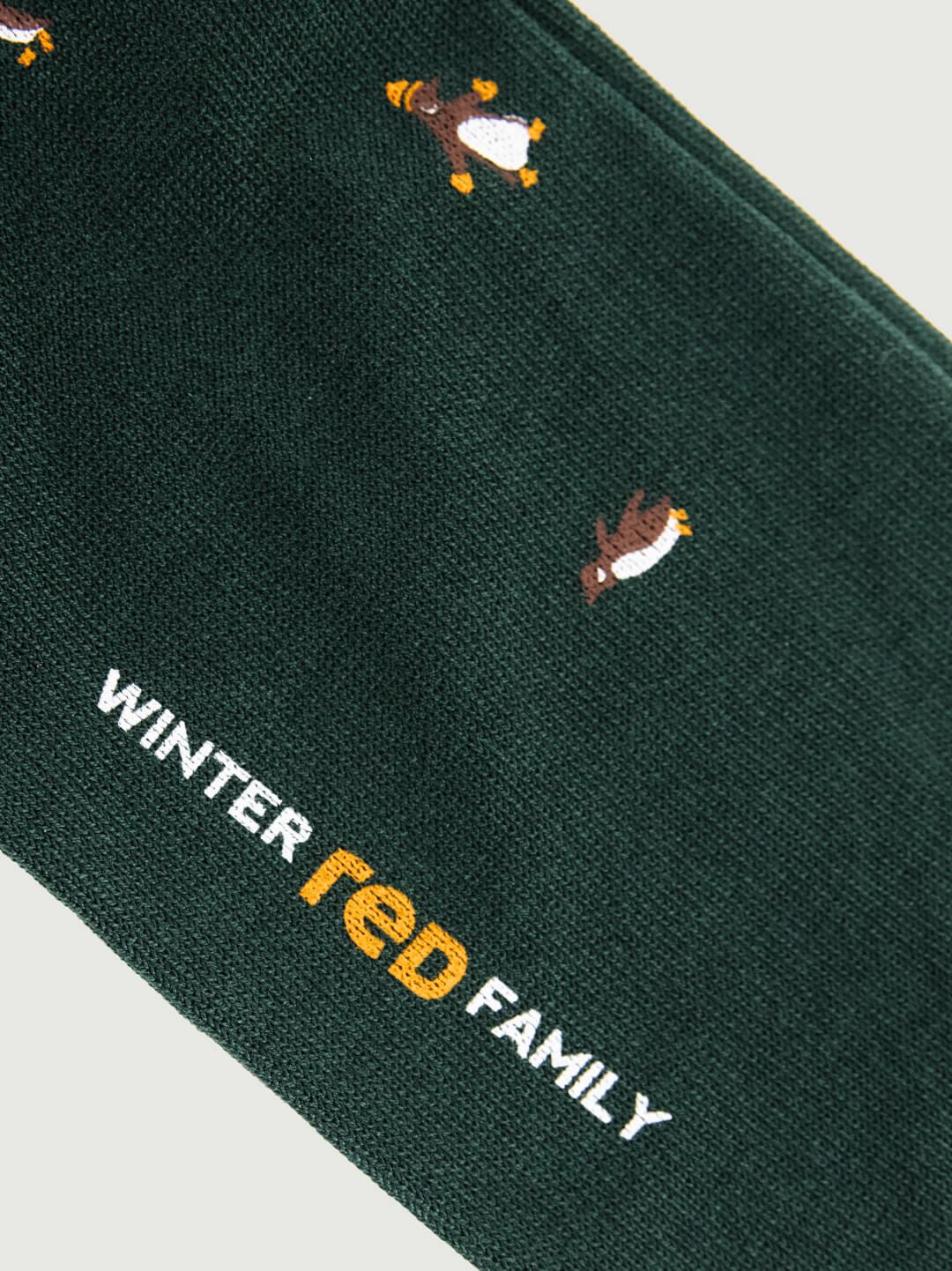 CALZA VERDE MOTIVO PINGUINO 62192G VERDE RED 