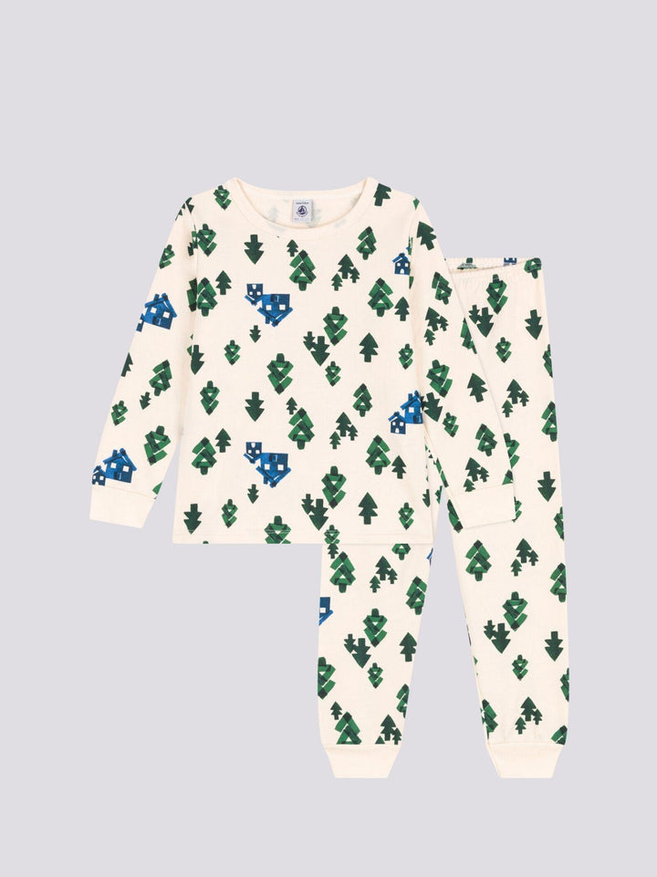 PIGIAMA CHALET BAMBINO UNISEX IN TESSUTO FELPATO A086H 01 PETIT BATEAU 
