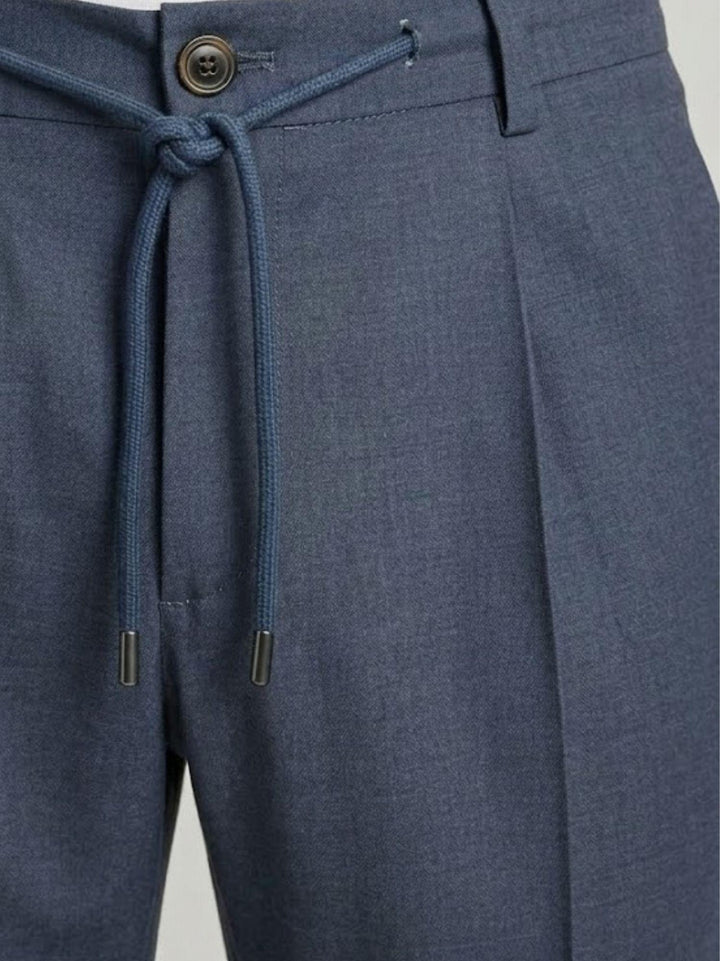 Pantalone fresco lana con coulisse indaco 01PL0204M 7003 ANDREA MORANDO 