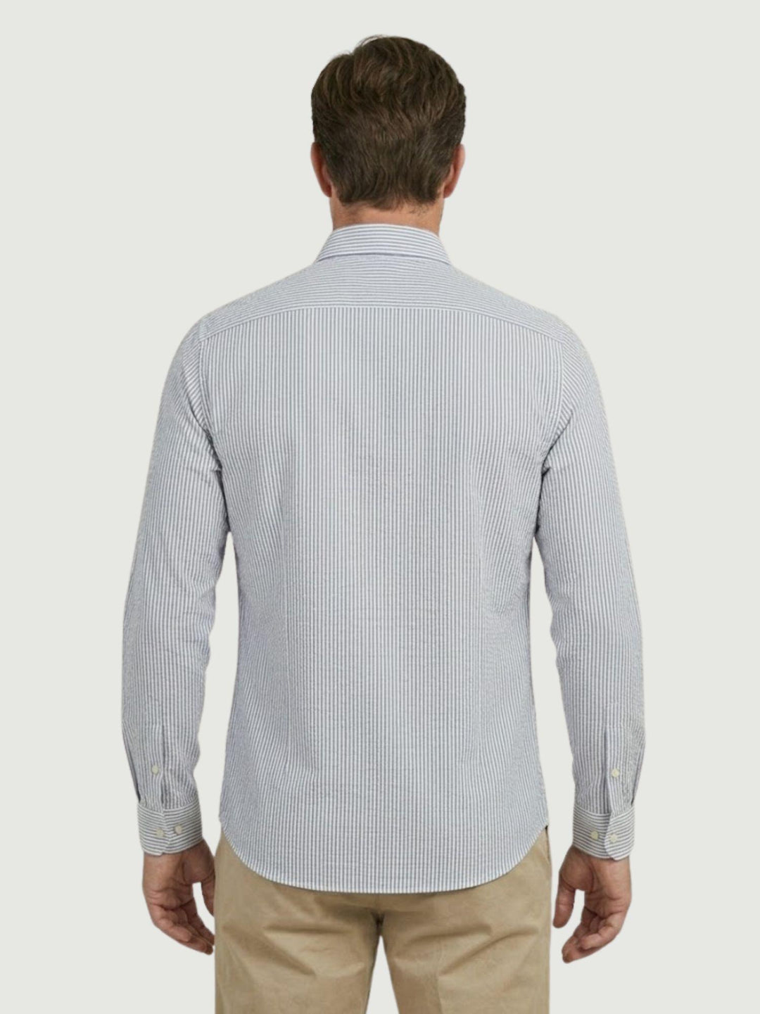 Camicia seersucker in cotone a righe azzurra JEPP 01 DEPERLU 