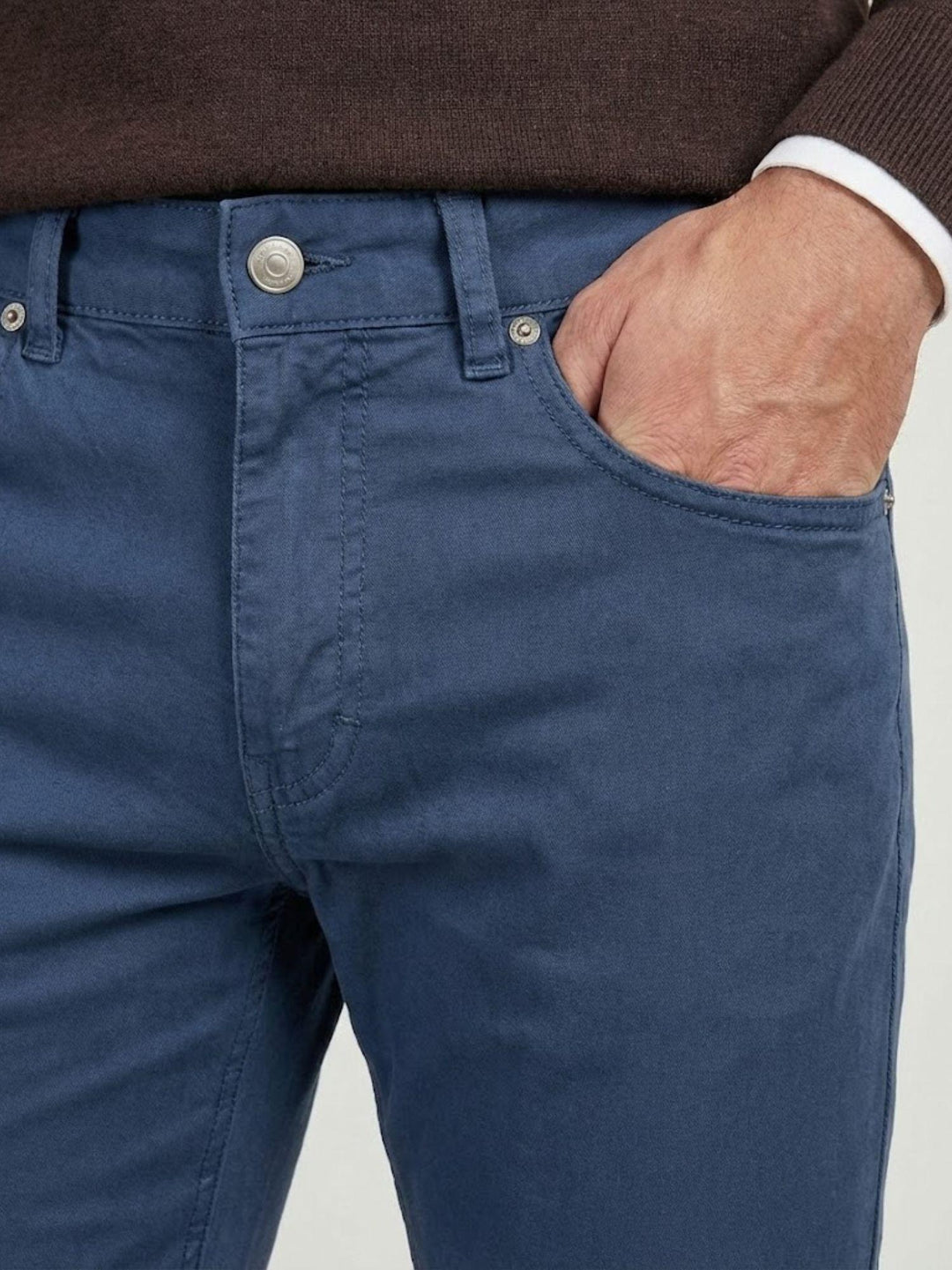 Pantalone cinque tasche bluette 7607GB LAVAGNA ANDREA MORANDO 