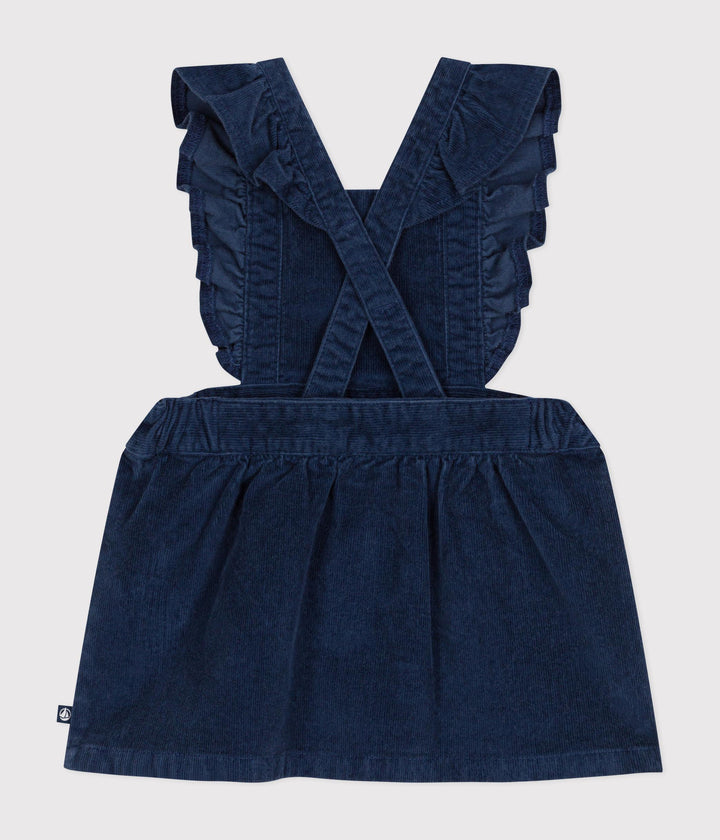 Abito smanicato in velluto blu A0AYR 01 PETIT BATEAU 