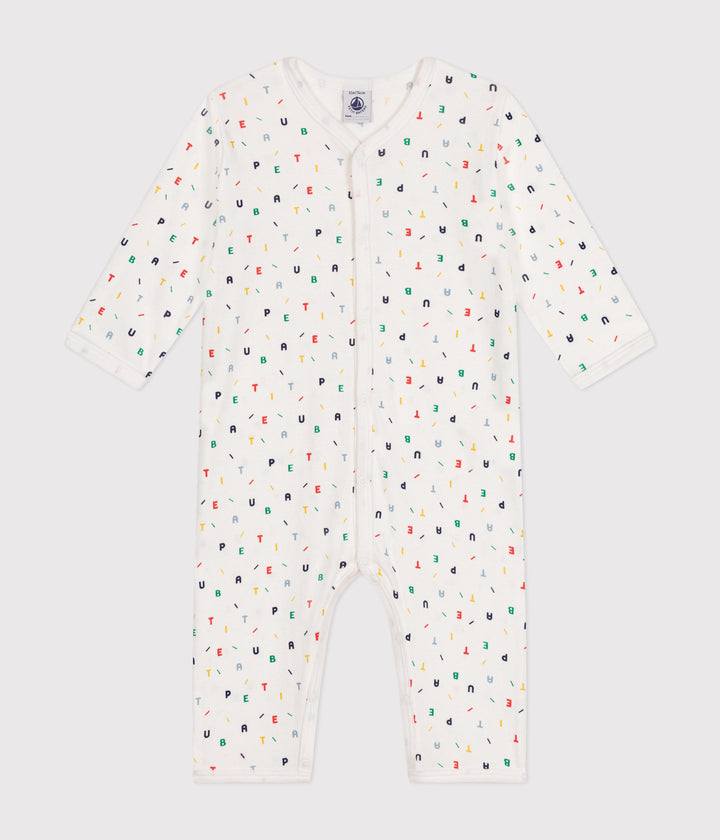 Tutina fantasia lettere senza piedini A0BUP 01 PETIT BATEAU 