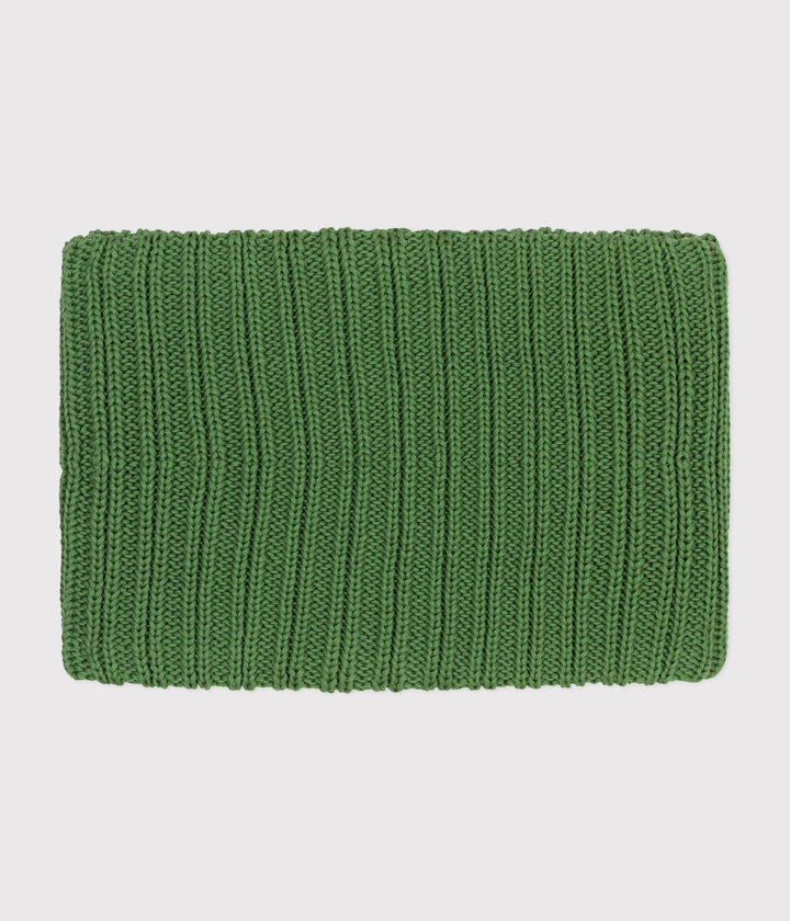 Snood verde in maglia foderata in pile bambino A0BS0 06 PETIT BATEAU 