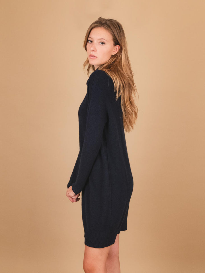 MAGLIA ABITO CON COLLO ALTO BLU 0370/225 115 BIMOR 