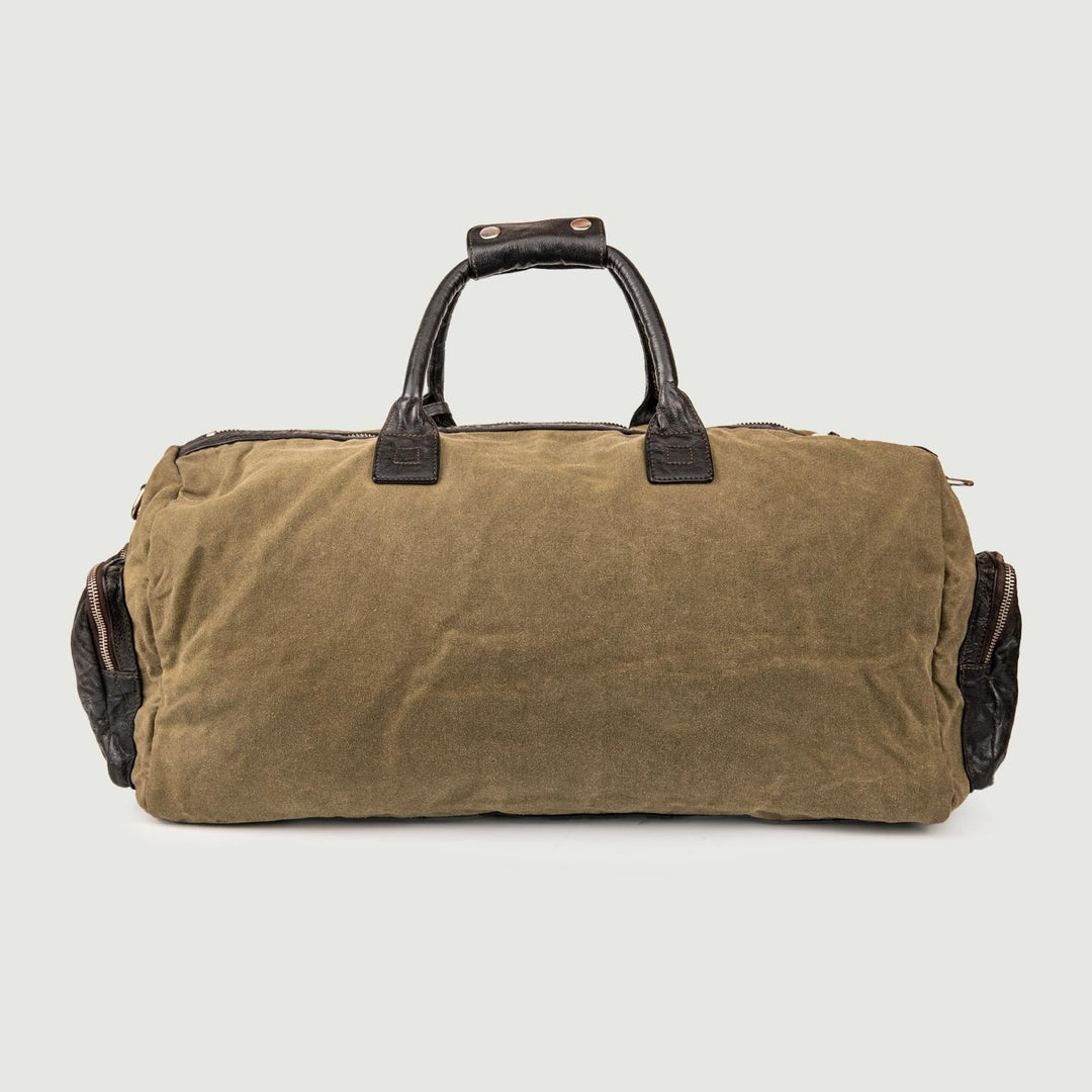 BORSONE VIAGGIO CON MANIGLIE E TASCHE IN PELLE BOARDING MIX 504 JACK LEATHER 