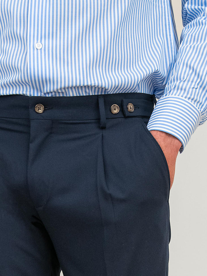 PANTALONE CON PINCES BLU GALILEO BLU ANDREA MORANDO 