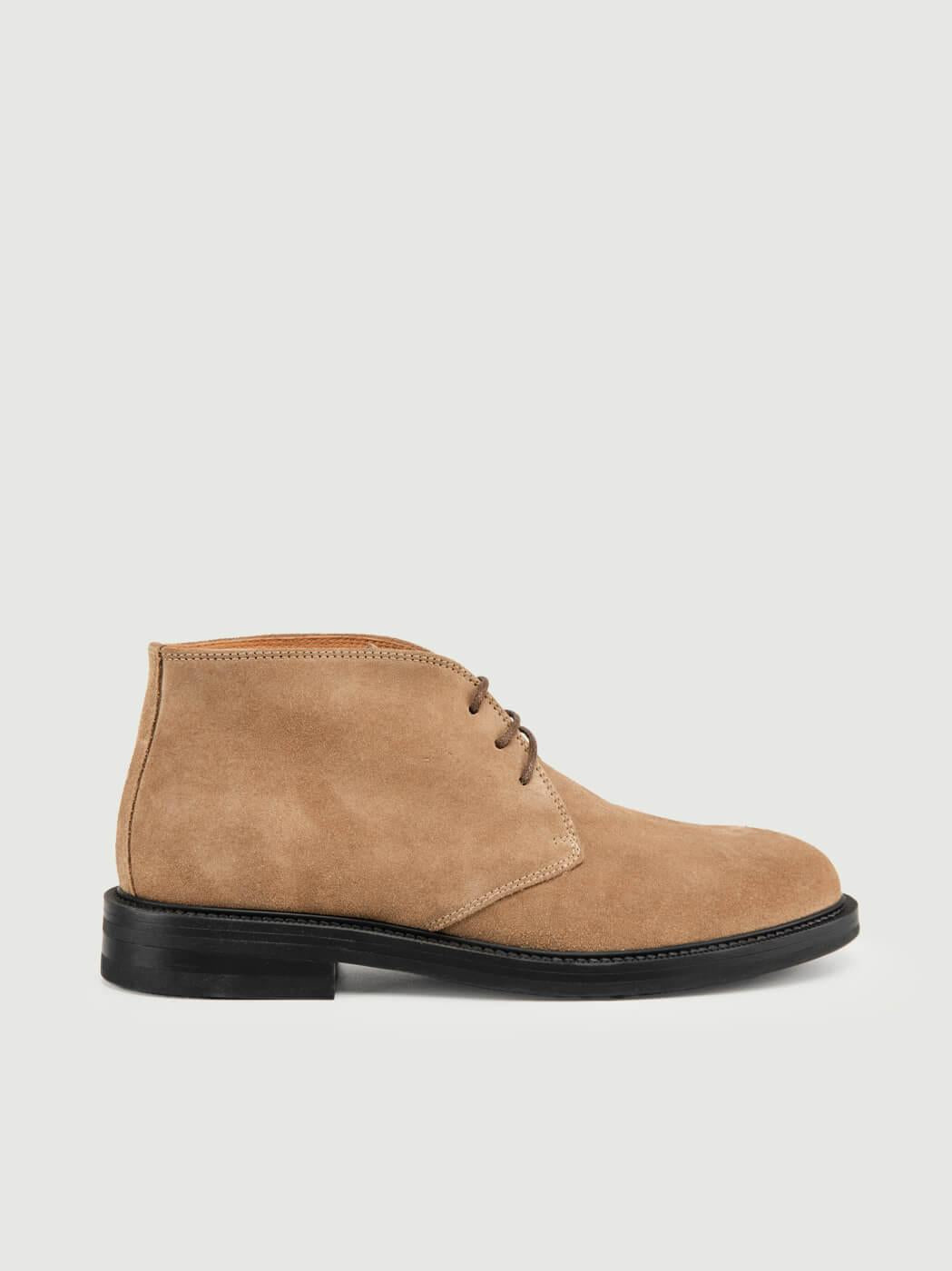 POLACCHINO IN PELLE SCAMOSCIATA SABBIA 073 TAUPE SAXONE 