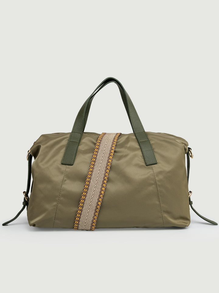 SHOPPER CARRY IN NYLON VERDE CARRY VERDE MILITARE BIMOR 
