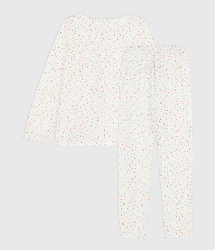 Pigiama in cotone con stampa a pois bambina A0E9N 01 PETIT BATEAU 