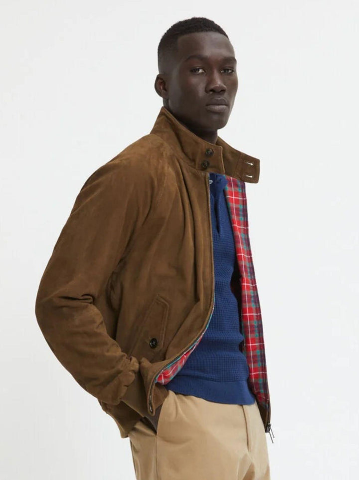 G9 IN PELLE SCAMOSCIATA DARK OLIVE 0939 699 BARACUTA 