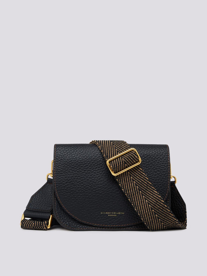 Borsa a tracolla Tara in pelle martellata nera BS 10115/23AI TKL-CM 13226 GIANNI CHIARINI 