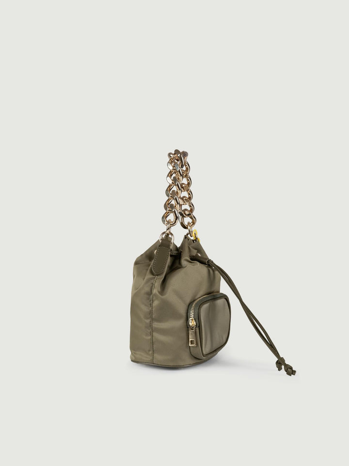 SECCHIELLO IN NYLON VERDE BADDIE BADDIE VERDE MILITARE BIMOR 