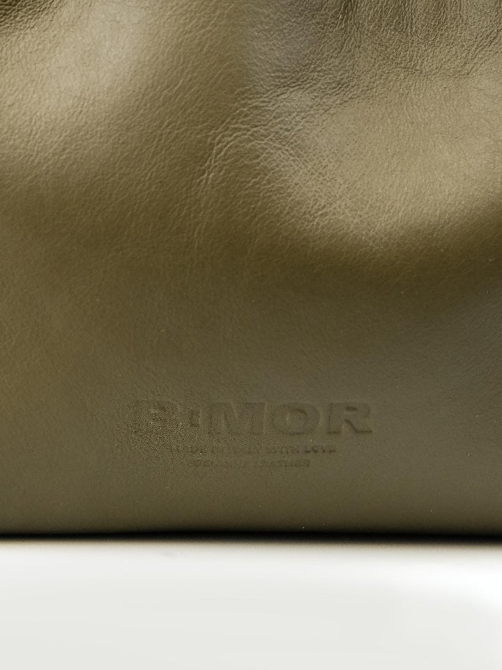 POCHETTE BON BON IN PELLE PISTACCHIO BONBON VERDE MILITARE BIMOR 