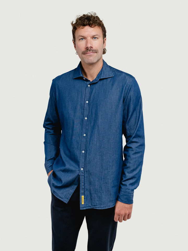 CAMICIA BRADFORD IN COTONE BLUE JEANS BRADFORD/BDEN8 03 BAGGIES 