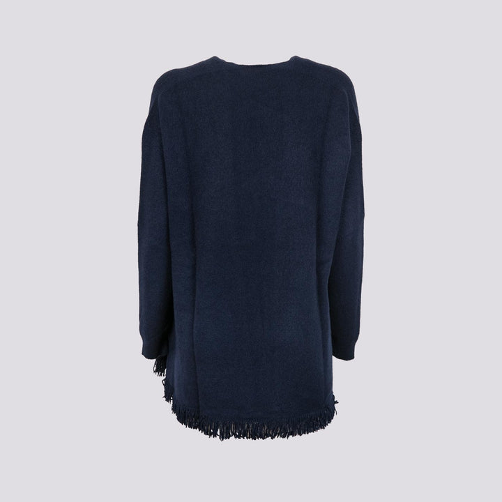 CARDIGAN APERTO CON PROFILI SFRANGIATI BLU 0370/283 0115 BIMOR 