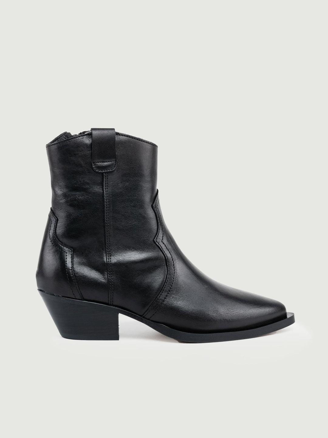 STIVALETTO TEXANO IN PELLE NERO 5547 05 ALPE 