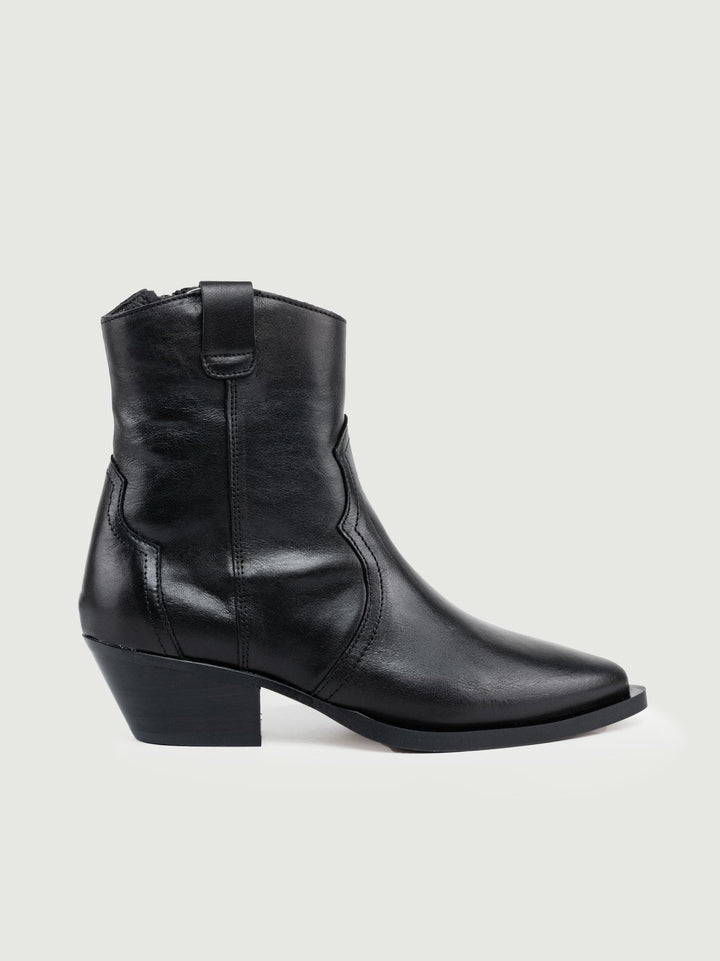 STIVALETTO TEXANO IN PELLE NERO 5547 05 ALPE 