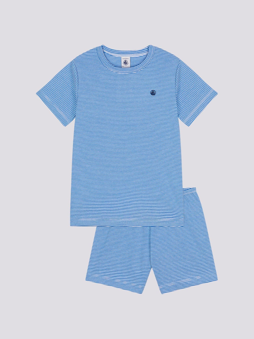 PIGIAMA SHORT BAMBINO IN COTONE RIGATO A09LA 01 PETIT BATEAU 