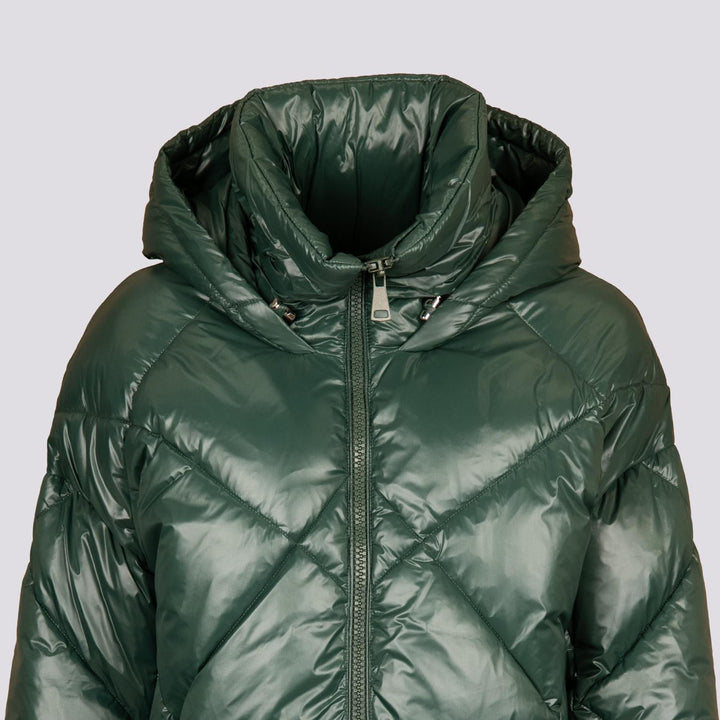 PIUMINO CORTO IN NYLON LEGGERO VERDE BOSCO 9000 0788 OOFWEAR 