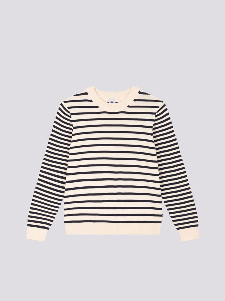 PULLOVER IN COTONE MARINIÈRE DONNA A089W 01 PETIT BATEAU 