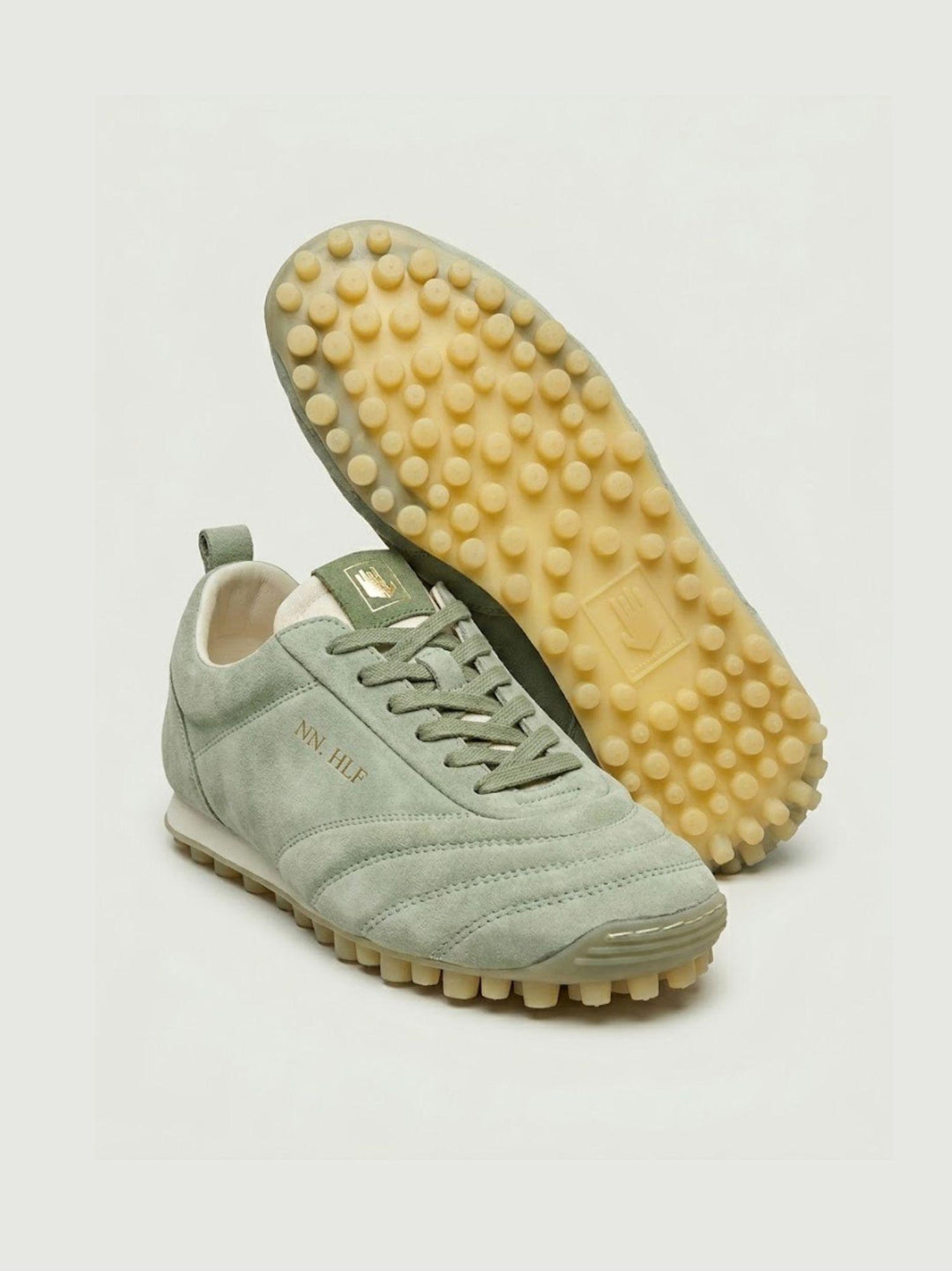 Sneaker sokker in suede color salvia SOKKER GREEN MILITARY NINE AN HALF 