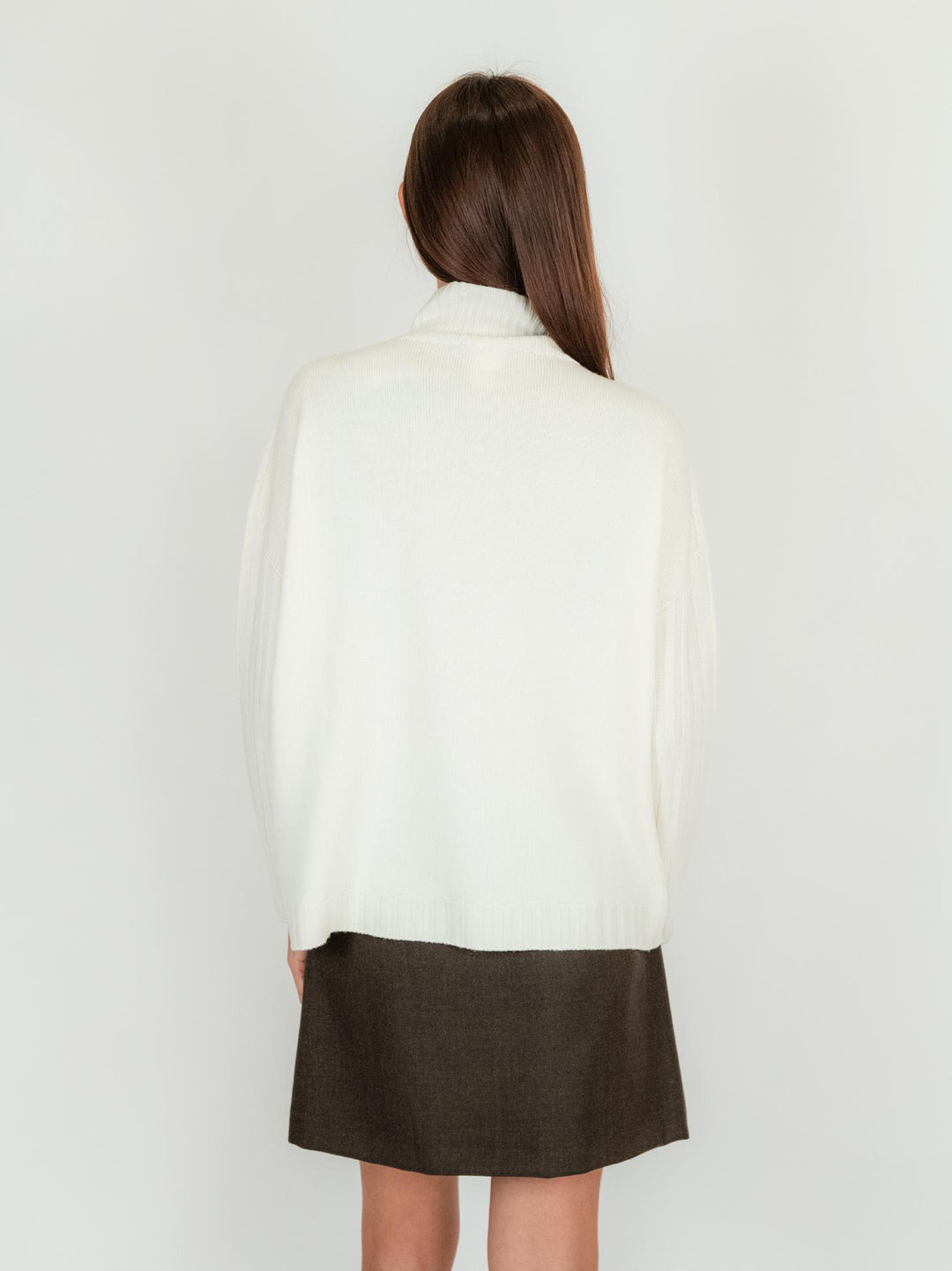 Lupetto in lana panna 245C8078 002 ANDREA MORANDO 
