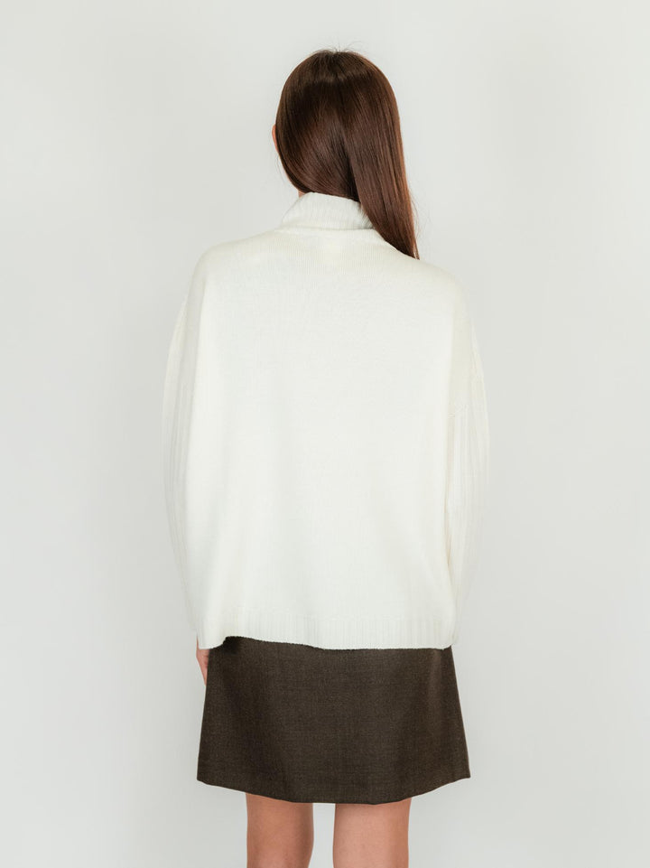 Lupetto in lana panna 245C8078 002 ANDREA MORANDO 