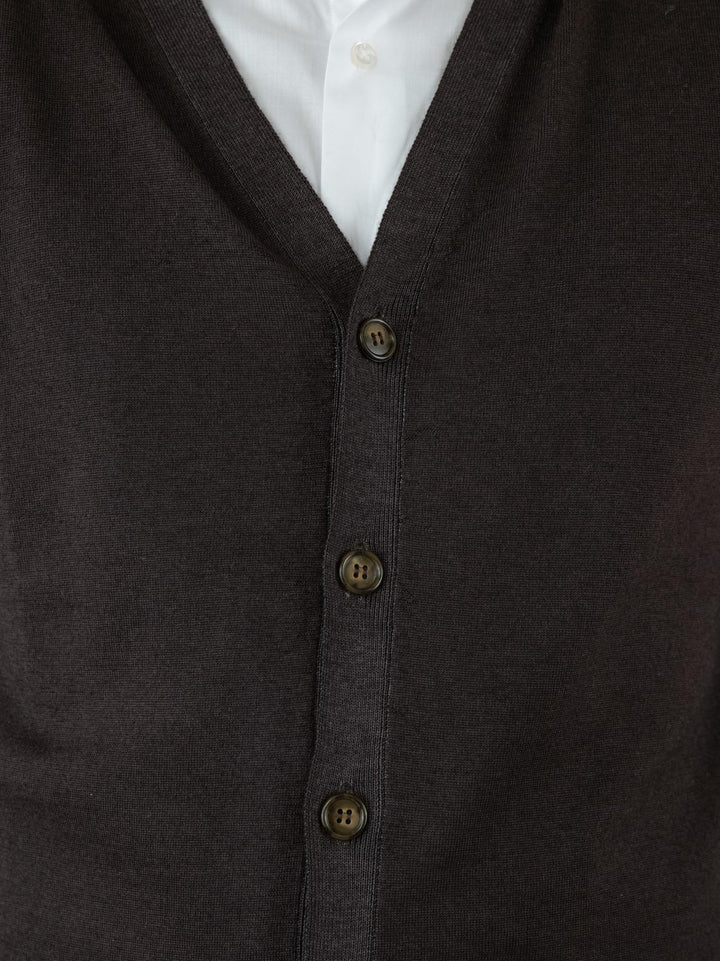 GILET IN LANA MERINO TESTA MORO 0003 33 FIESOLI DANIELE 