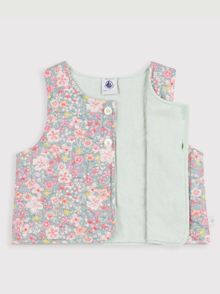 Gilet in cotone con stampa floreale A0EZV 01 PETIT BATEAU 