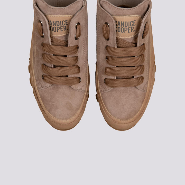 SNEAKER JANIS CHIC in camoscio TORTORA 2017965 021E54 CANDICE COOPER 