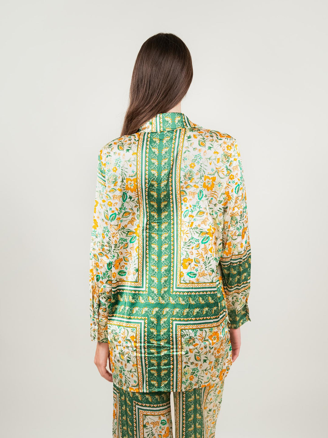CAMICIA CAFTANO FANTASIA VERDE E ARANCIO 1289 VERDE/ARANCIO ANDREA MORANDO 