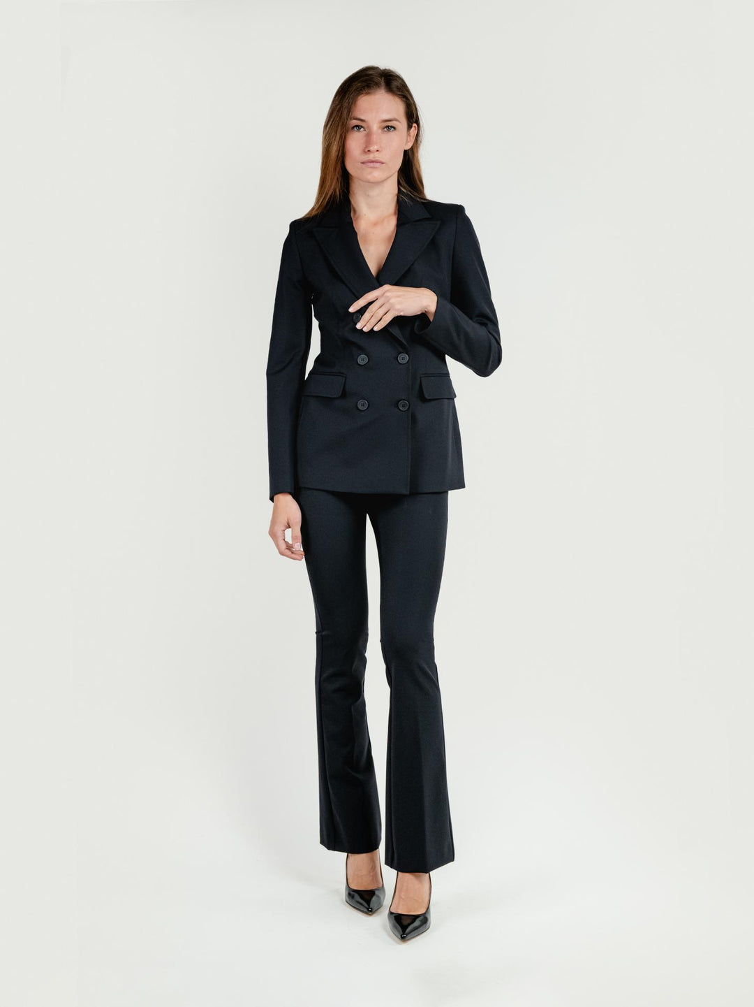 PANTALONE A ZAMPA NERO 874BEA NERO ANDREA MORANDO 