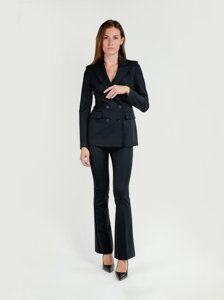 PANTALONE A ZAMPA NERO 874BEA NERO ANDREA MORANDO 