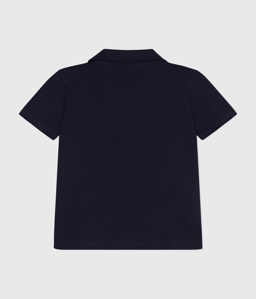 POLO BLU A MANICHE CORTE IN COTONE BAMBINO A0A1V 02 PETIT BATEAU 