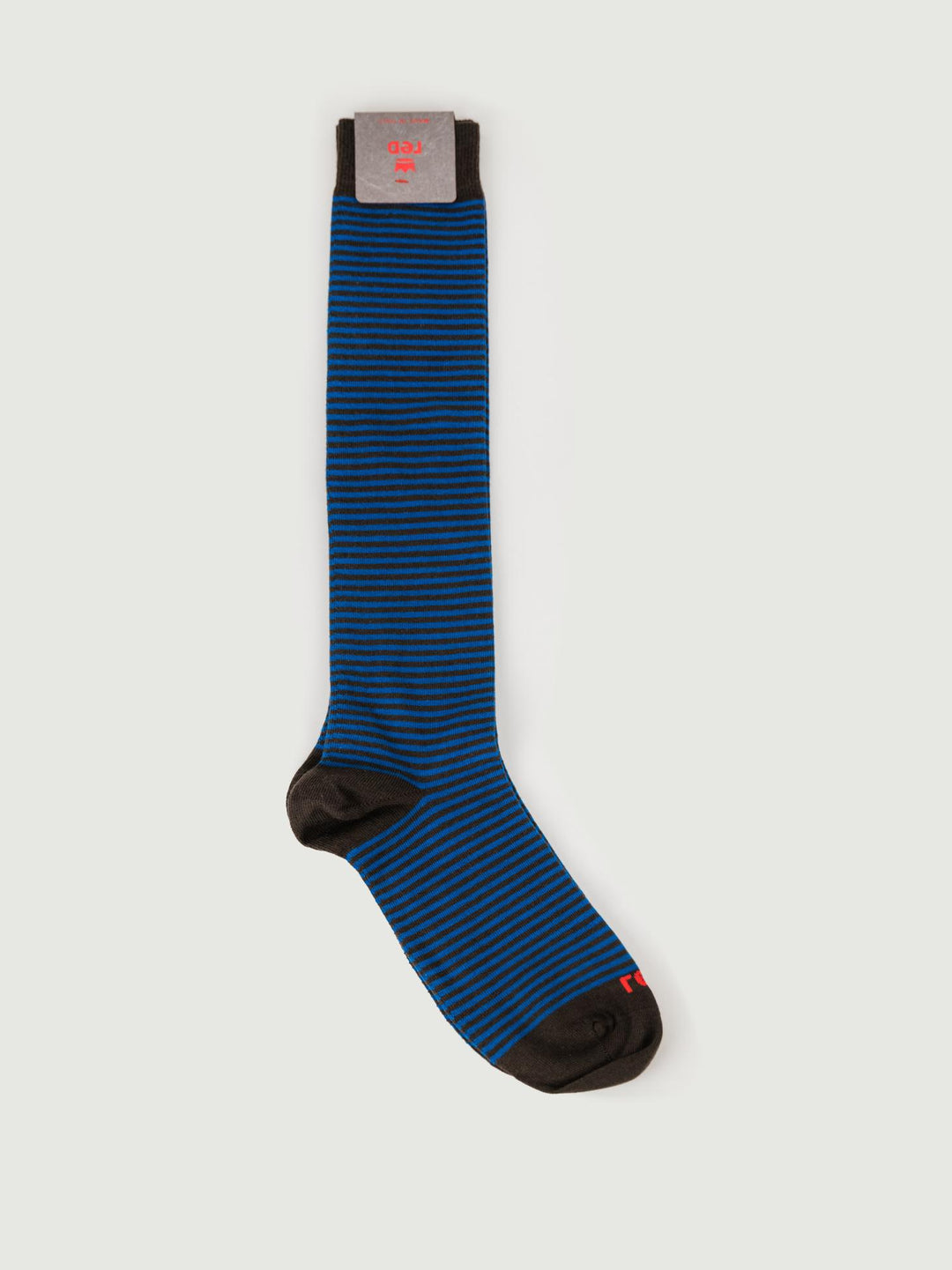 CALZE A RIGHE bluette 64104G ESPRESSO/GENZIANA RED 