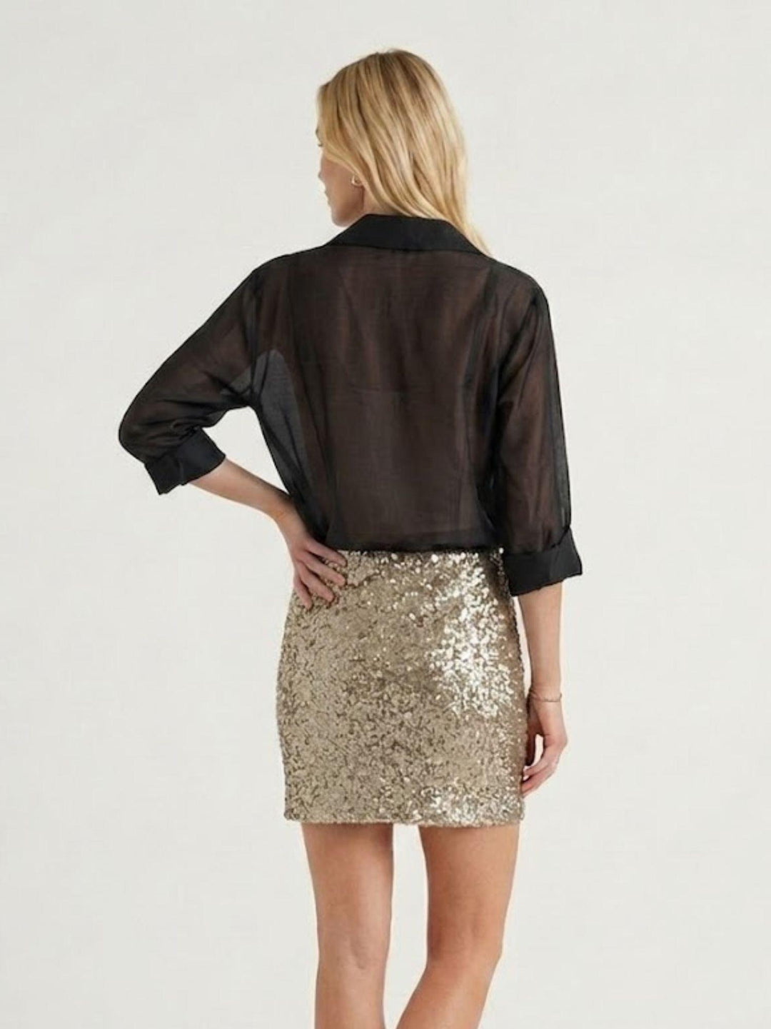 Camicia semitrasparente nera M796/071 7 ANDREA MORANDO 