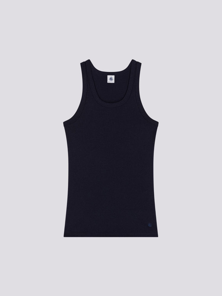 CANOTTA BLU ICONICA IN COTONE DONNA A0AKH 18 PETIT BATEAU 