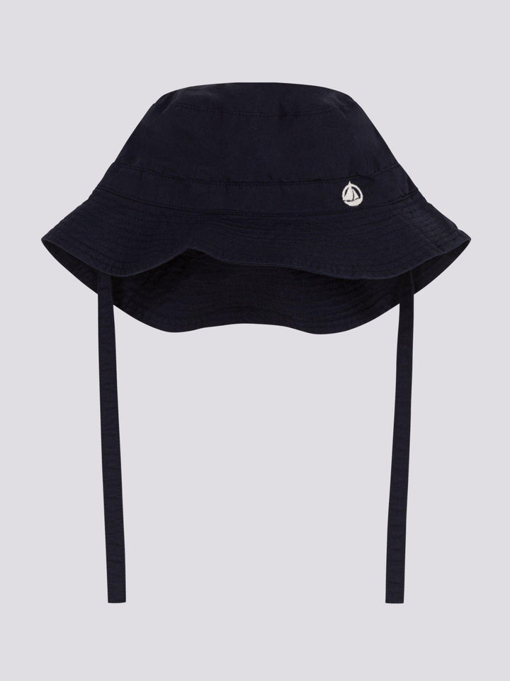 CAPPELLINO BOB BEBÈ IN TWILL Blu A09HV 01 PETIT BATEAU 