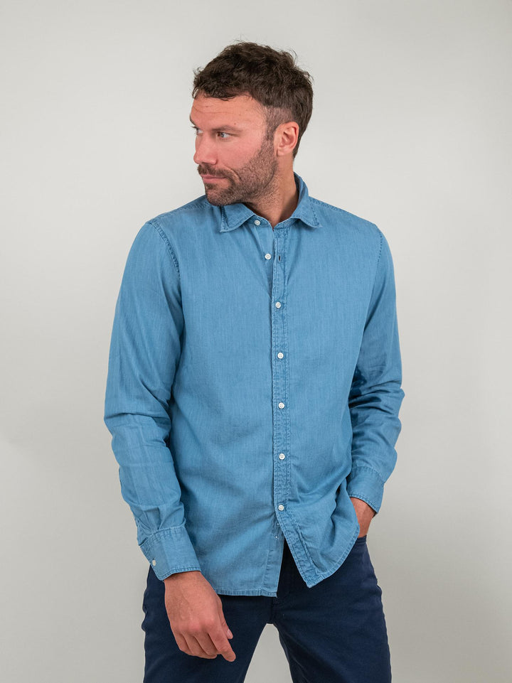 CAMICIA IN DENIM CHIARO