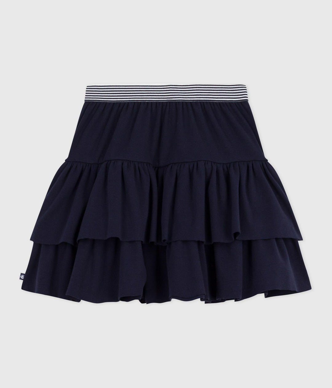 Gonna in cotone tinta unita bambina A0E1A 01 PETIT BATEAU 