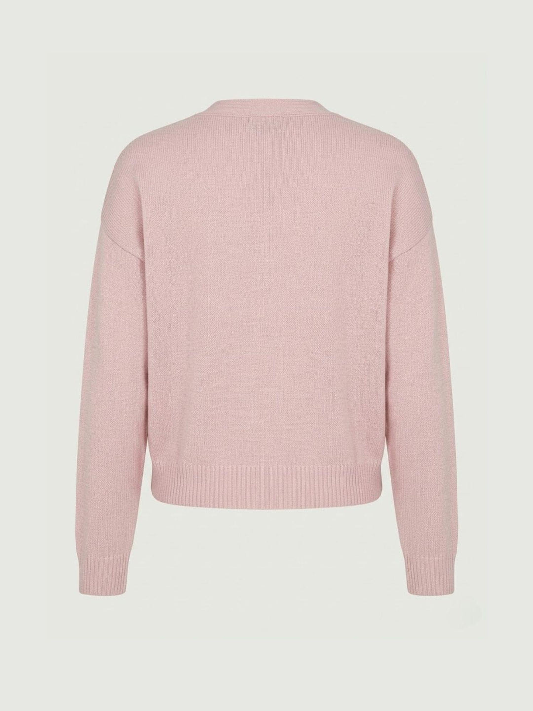 Cardigan con fantasia a rombi in cotone rosa D90106 ROSA/PANNA ANDREA MORANDO 